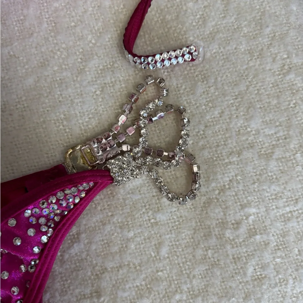 Glamorous Pink Crystal Competition Bikini Set - Picture 6 of 8